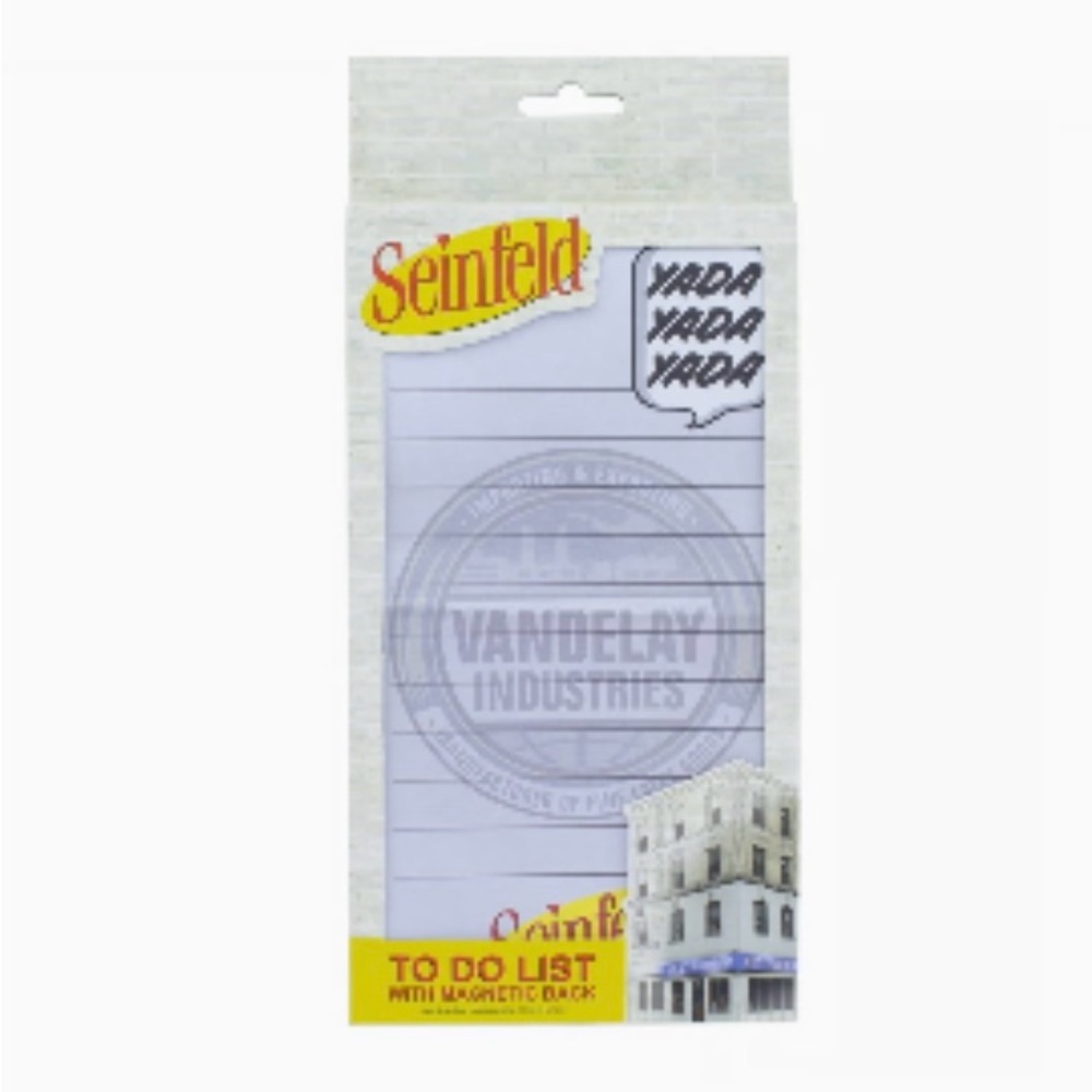 Paladone NWT Seinfeld Yada Yada Yada Magnetic Back Note Pad To Do List White OS